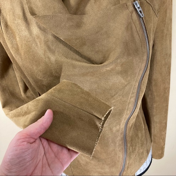 Blank NYC Drape Front Faux Suede Jacket - Picture 4 of 14